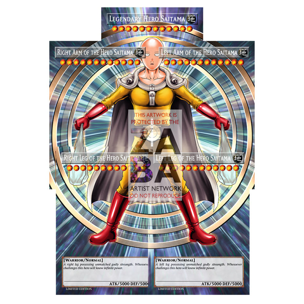 Legendary Hero Saitama (Exodia Parody) Full Art ORICA - Custom Yu-Gi-Oh! Card - ZabaTV