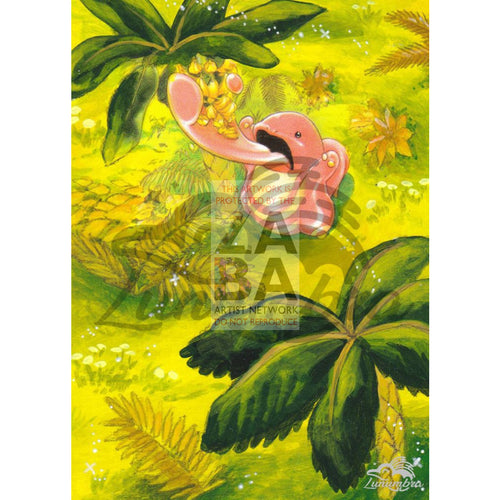 Lickitung 38/64 Jungle Set Extended Art Custom Pokemon Card Textless Silver Holographic