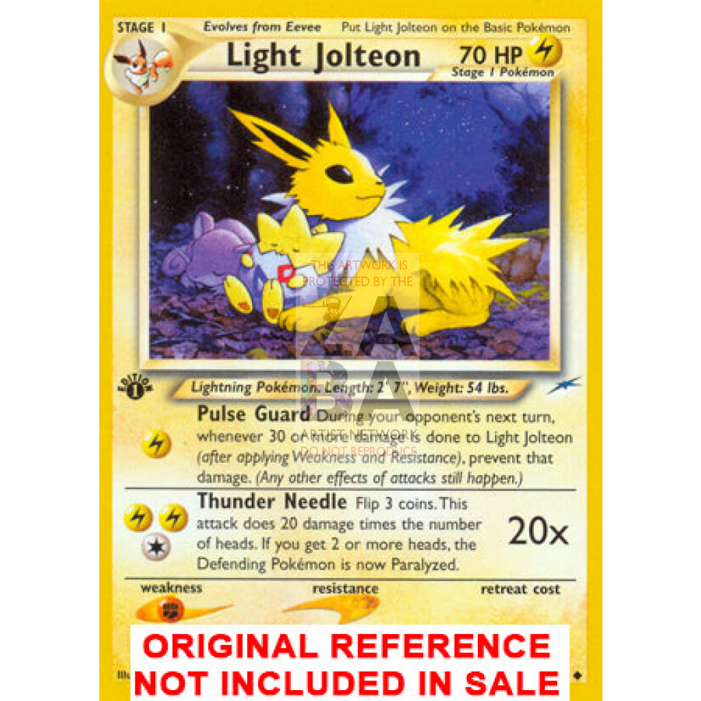Light Jolteon 48 - 105 Neo Destiny Extended Art Custom Pokemon Card