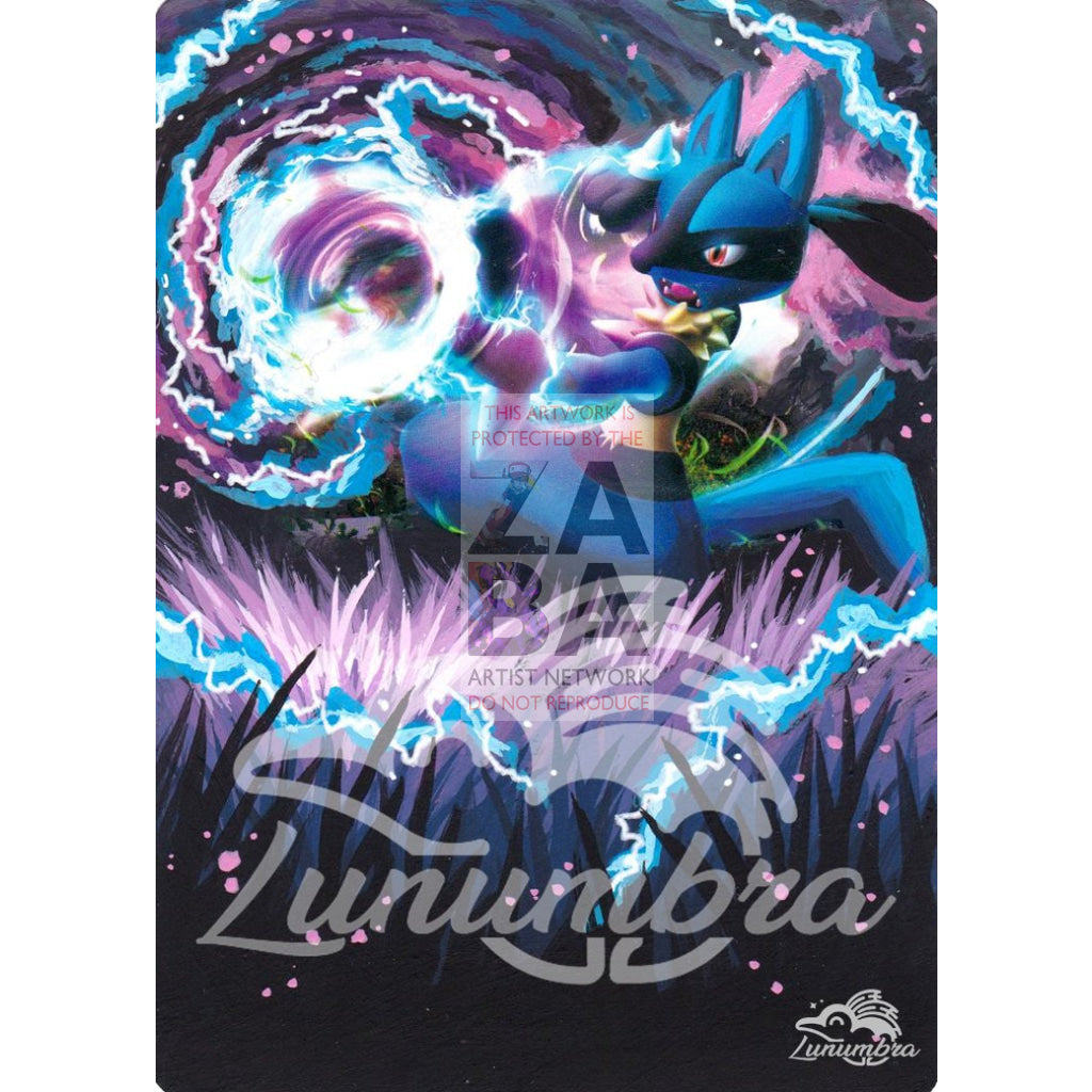 Lucario 14/95 Call Of Legends Extended Art Custom Pokemon Card Textless Silver Holographic