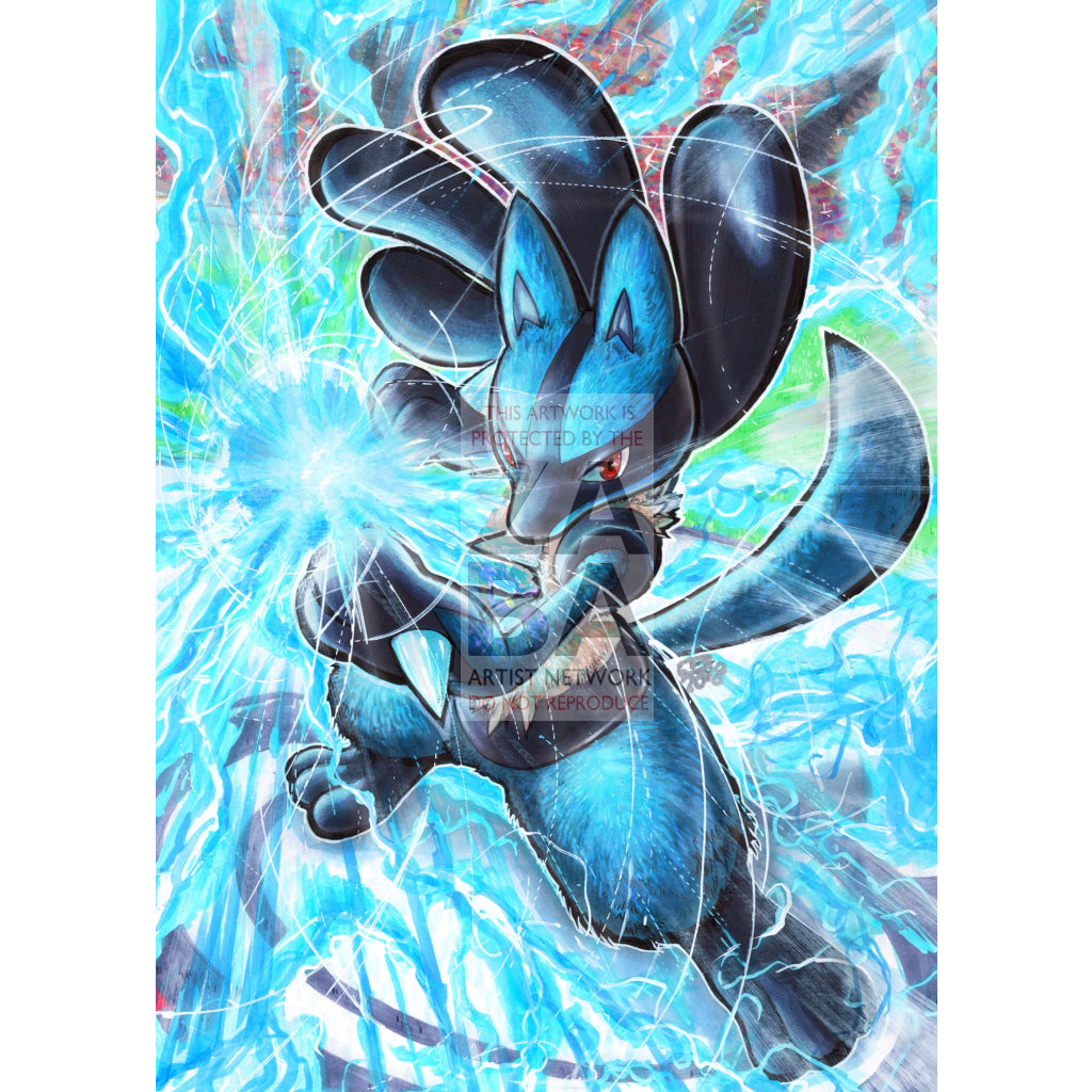 Lucario V Full Art Custom Pokemon Card Silver Foil / Textless