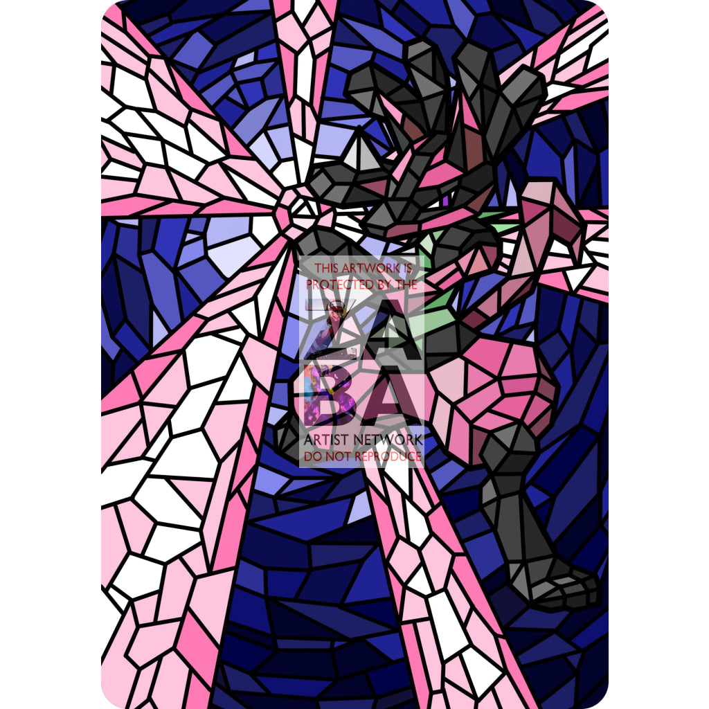 Lucario V (Stained-Glass) Custom Pokemon Card - ZabaTV