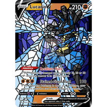 Lucario V (Stained-Glass) Custom Pokemon Card Silver Foil