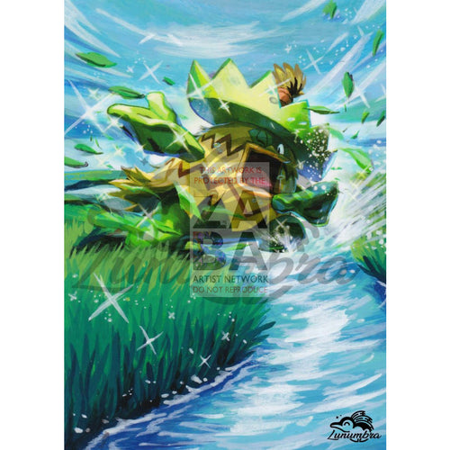 Ludicolo 37/160 Xy Primal Clash Extended Art Custom Pokemon Card Textless Silver Holographic