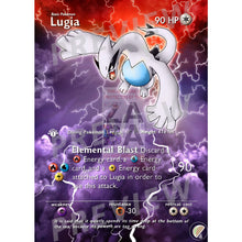 Lugia 9/111 Neo Genesis Extended Art Custom Pokemon Card With Text Silver Foil