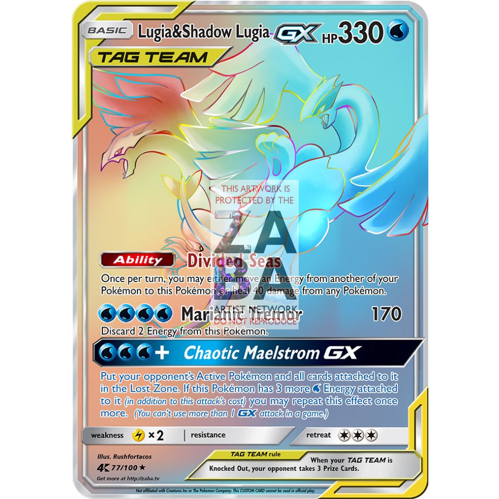 Lugia & Shadow Lugia GX Custom Pokemon Card - ZabaTV