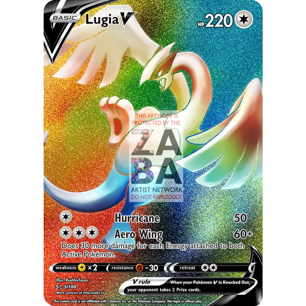 Lugia V Custom Pokemon Card - ZabaTV