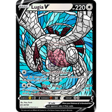 Lugia V (Stained-Glass) Custom Pokemon Card Shining / With Text Silver Foil