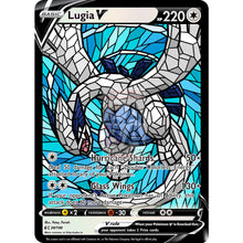 Lugia V (Stained-Glass) Custom Pokemon Card Standard / With Text Silver Foil