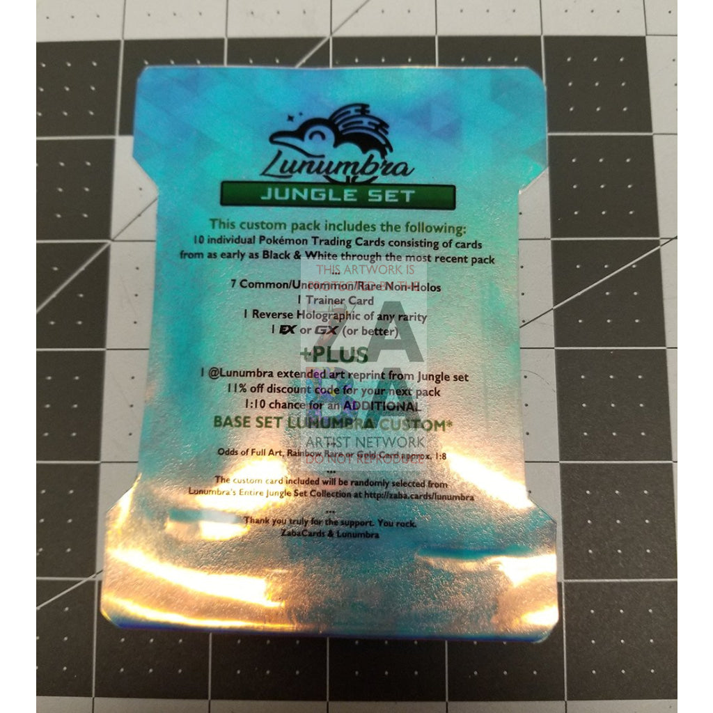 Lunumbra Jungle Set Pack- Pokemon Cards + Extended Art Reprint Pack Custom Packs