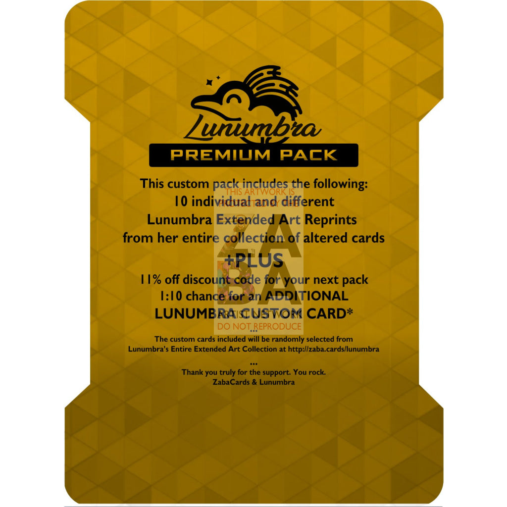 Lunumbra Premium Pack - 10 Extended Arts Reprint Custom Pokemon Packs