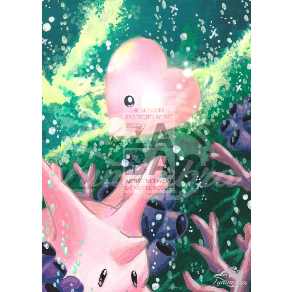 Luvdisc 27/106 Xy Flashfire Extended Art Custom Pokemon Card Textless Silver Holographic