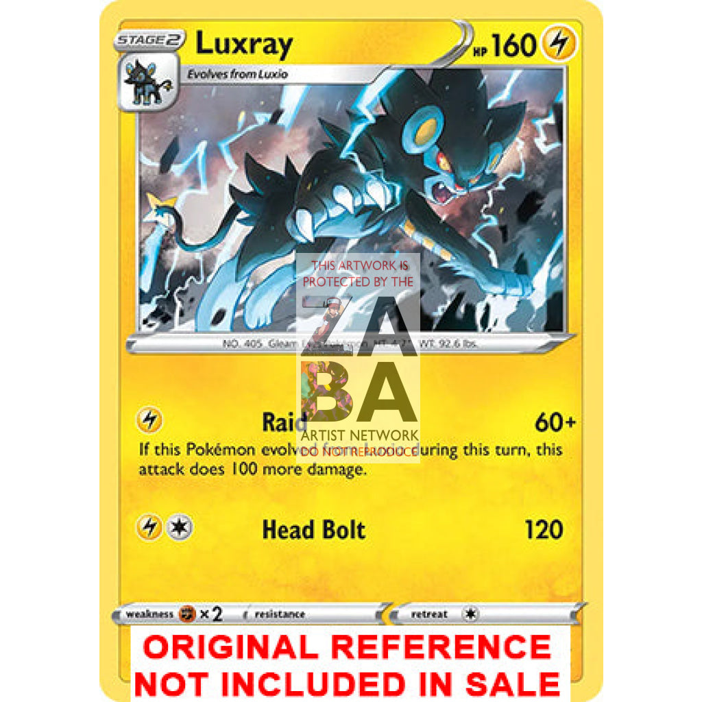 Luxray 033/072 Shining Fates Extended Art Custom Pokemon Card - ZabaTV