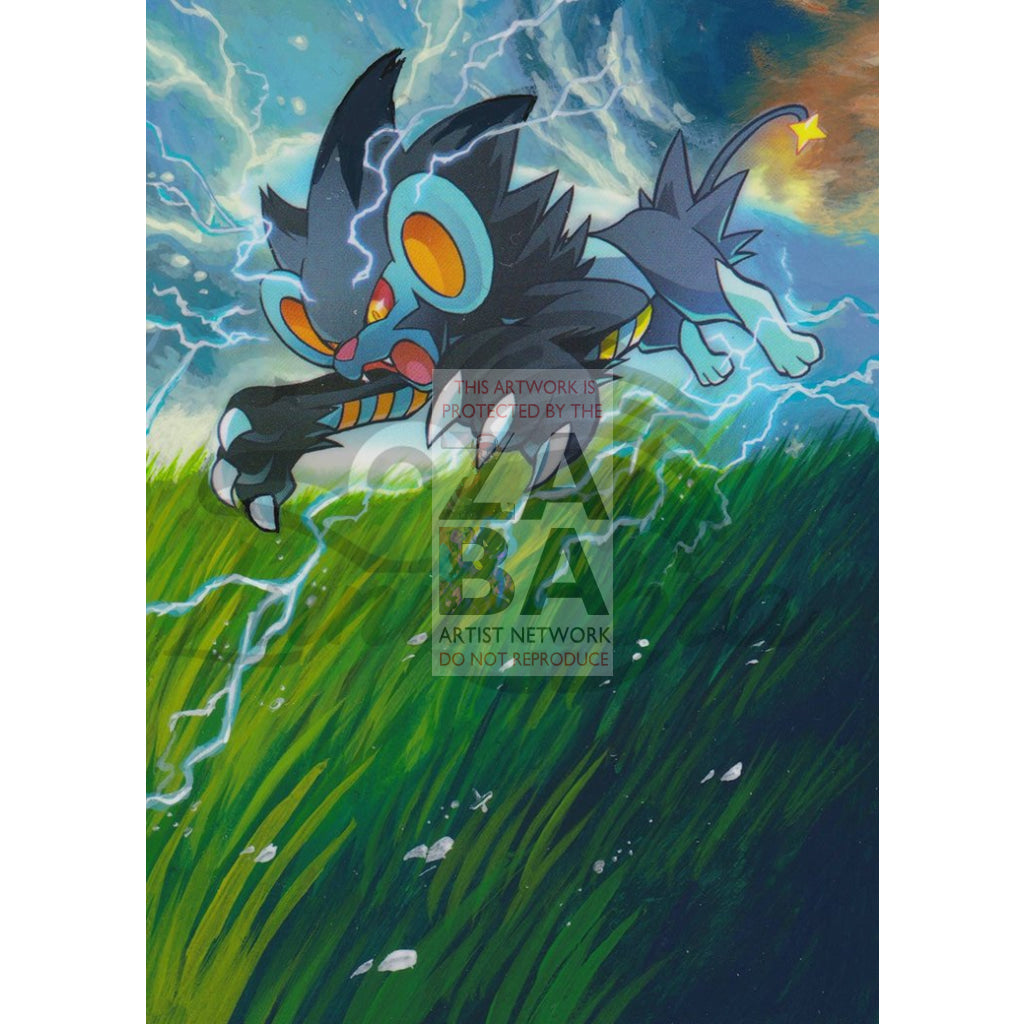 Luxray 34/106 Xy Flashfire Extended Art Custom Pokemon Card Textless Silver Holographic