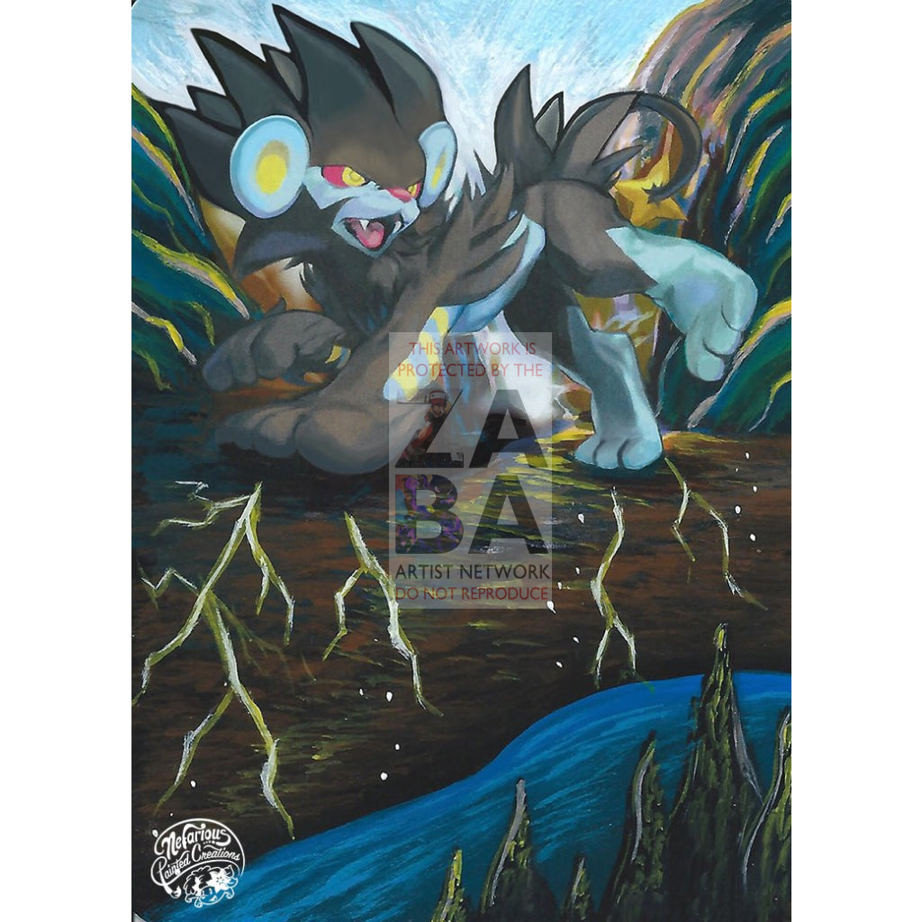 Luxray 5/99 Arceus Extended Art Custom Pokemon Card Silver Holo