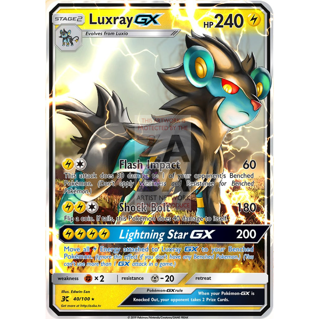Luxray GX Custom Pokemon Card - ZabaTV