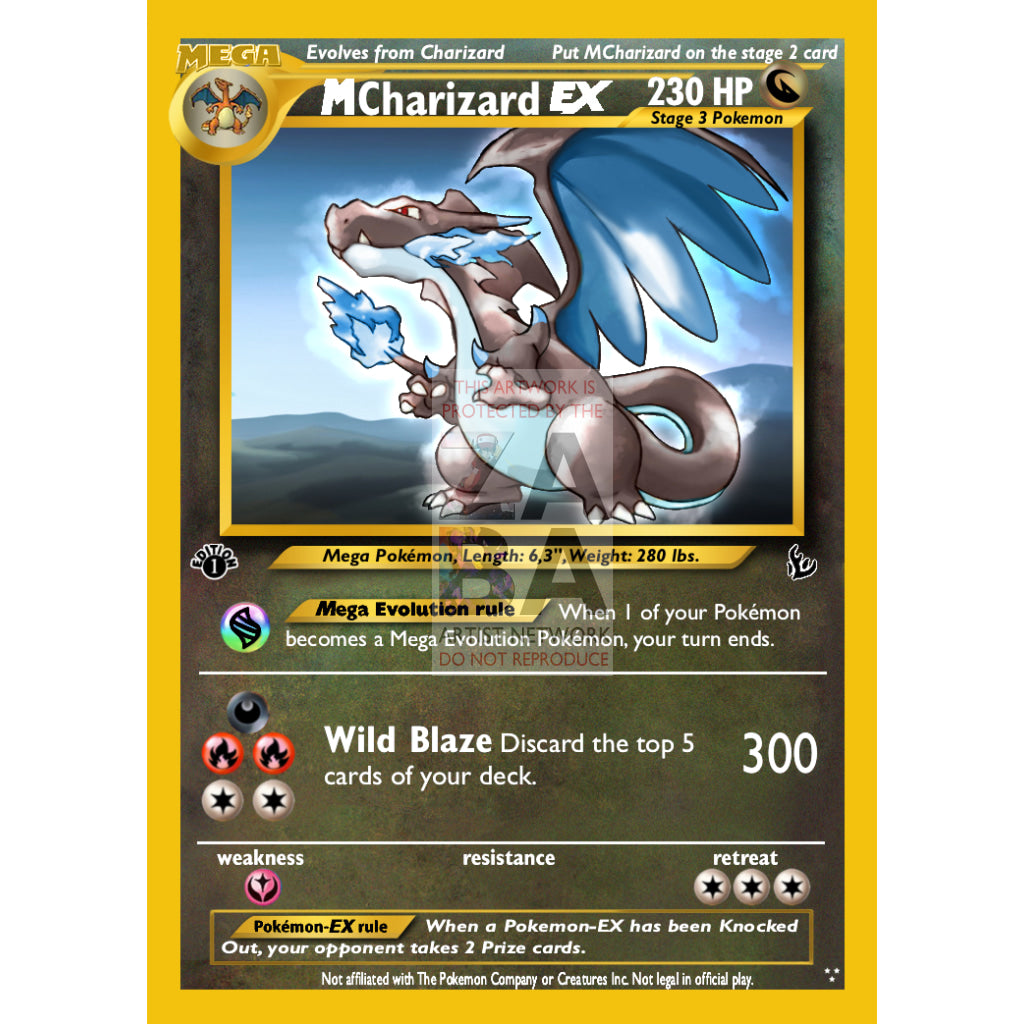 M Charizard X Ex No. 006 Cd Collection Extended Art Custom Pokemon Card