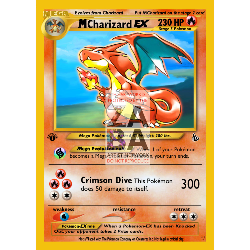 M Charizard Y Ex No. 006 Cd Collection Extended Art Custom Pokemon Card