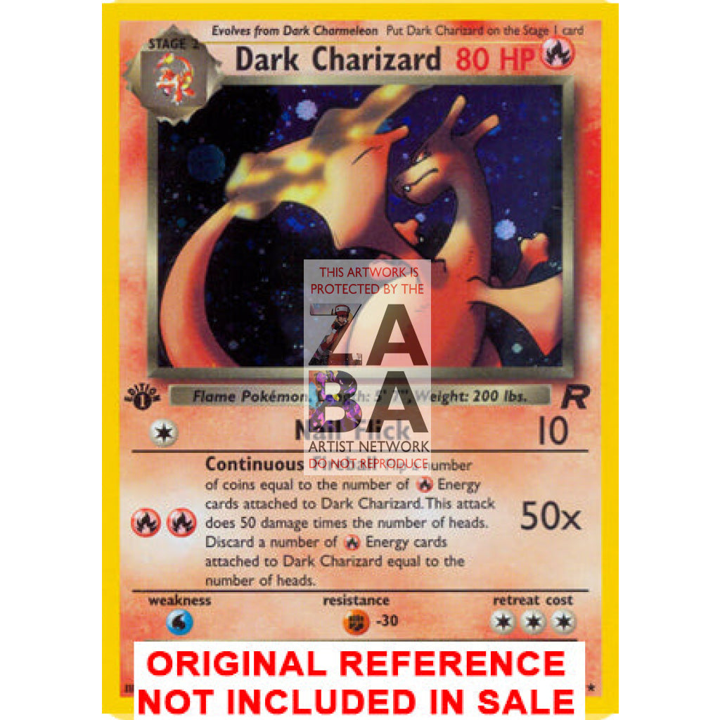 1st selling Edition Dark Charizard Pokémon Card