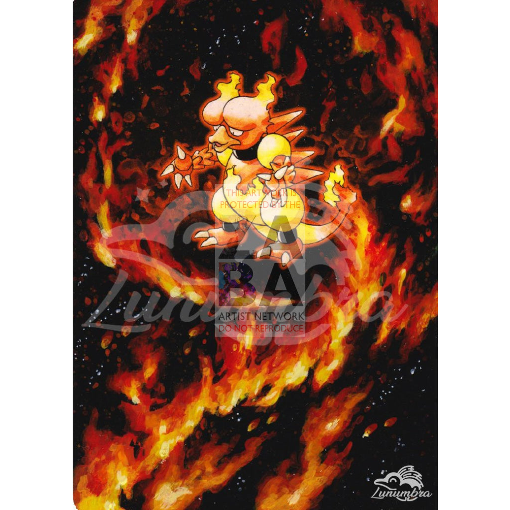 Magmar 36/102 Base Extended Art Custom Pokemon Card - ZabaTV
