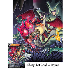Magmus & Charley (Super Metroid Samus Ridley) 10X8 Holographic Poster + Custom Card Gift Set Pink