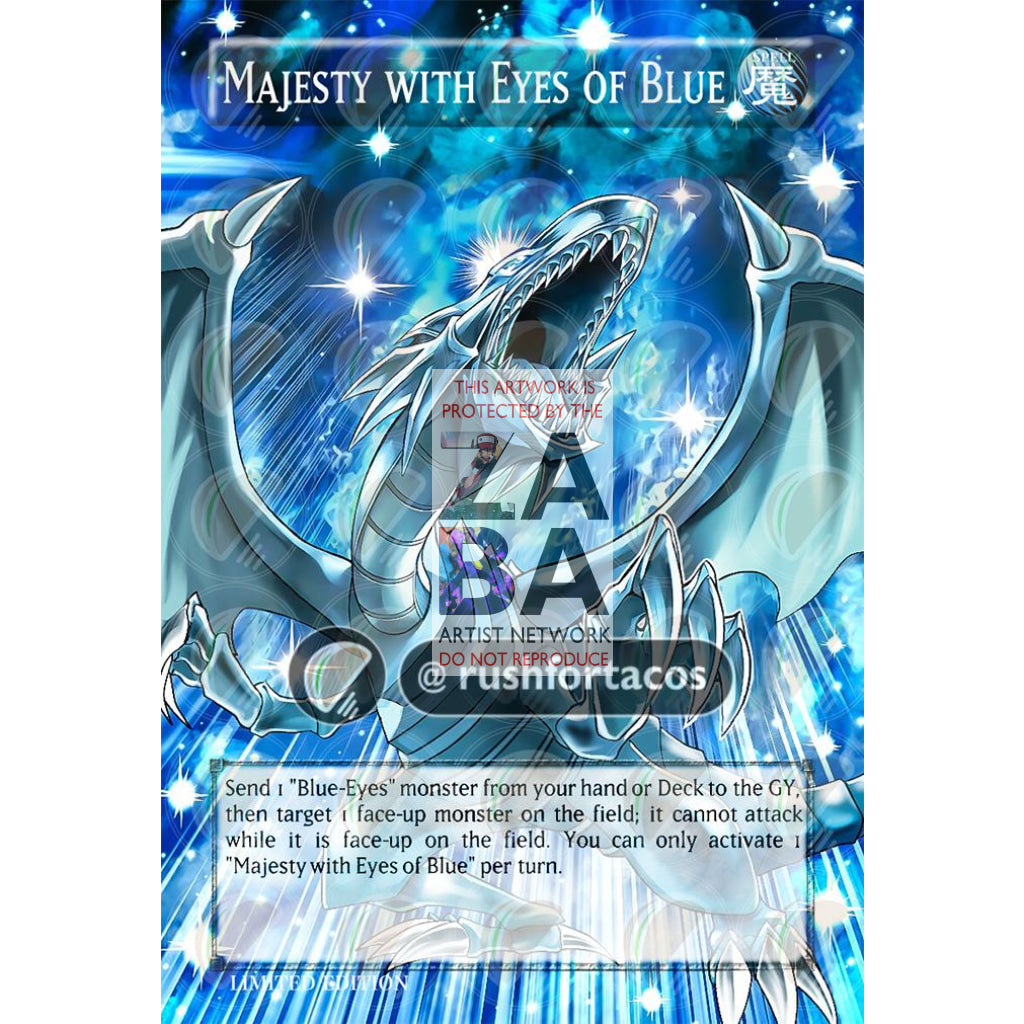 Majesty with Eyes of Blue Full Art ORICA - Custom Yu-Gi-Oh! Card - ZabaTV