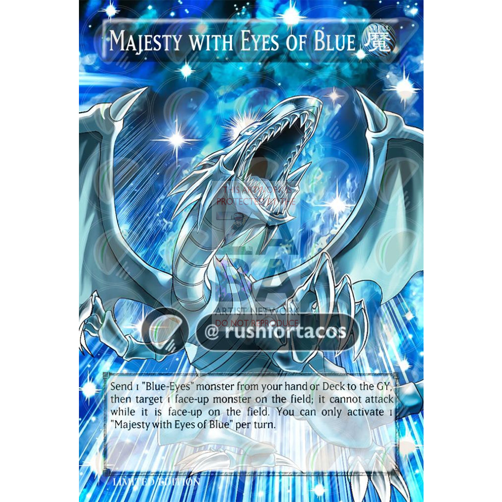 Majesty with Eyes of Blue Full Art ORICA - Custom Yu-Gi-Oh! Card - ZabaTV