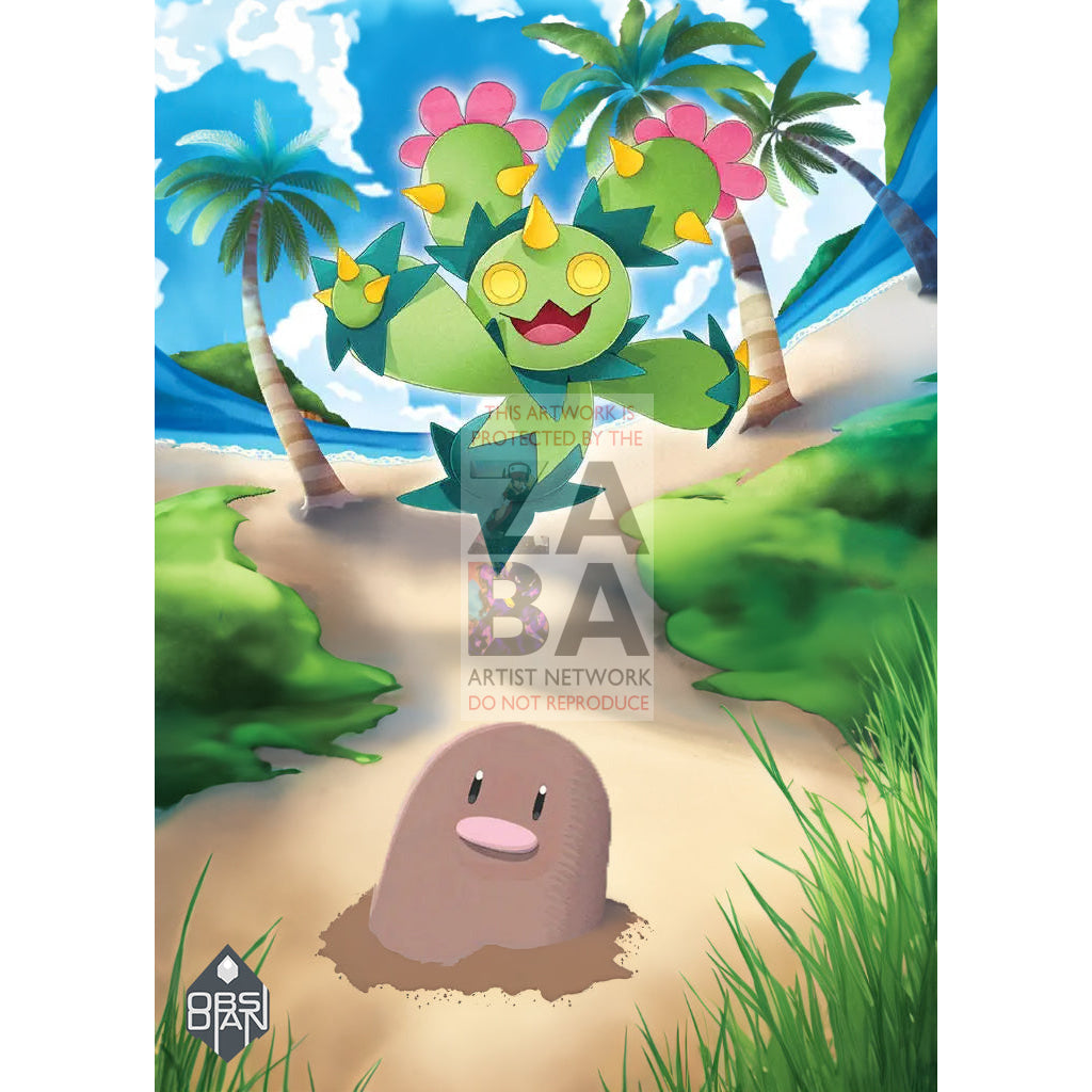 Maractus 012/264 Fusion Strike Extended Art Custom Pokemon Card - ZabaTV