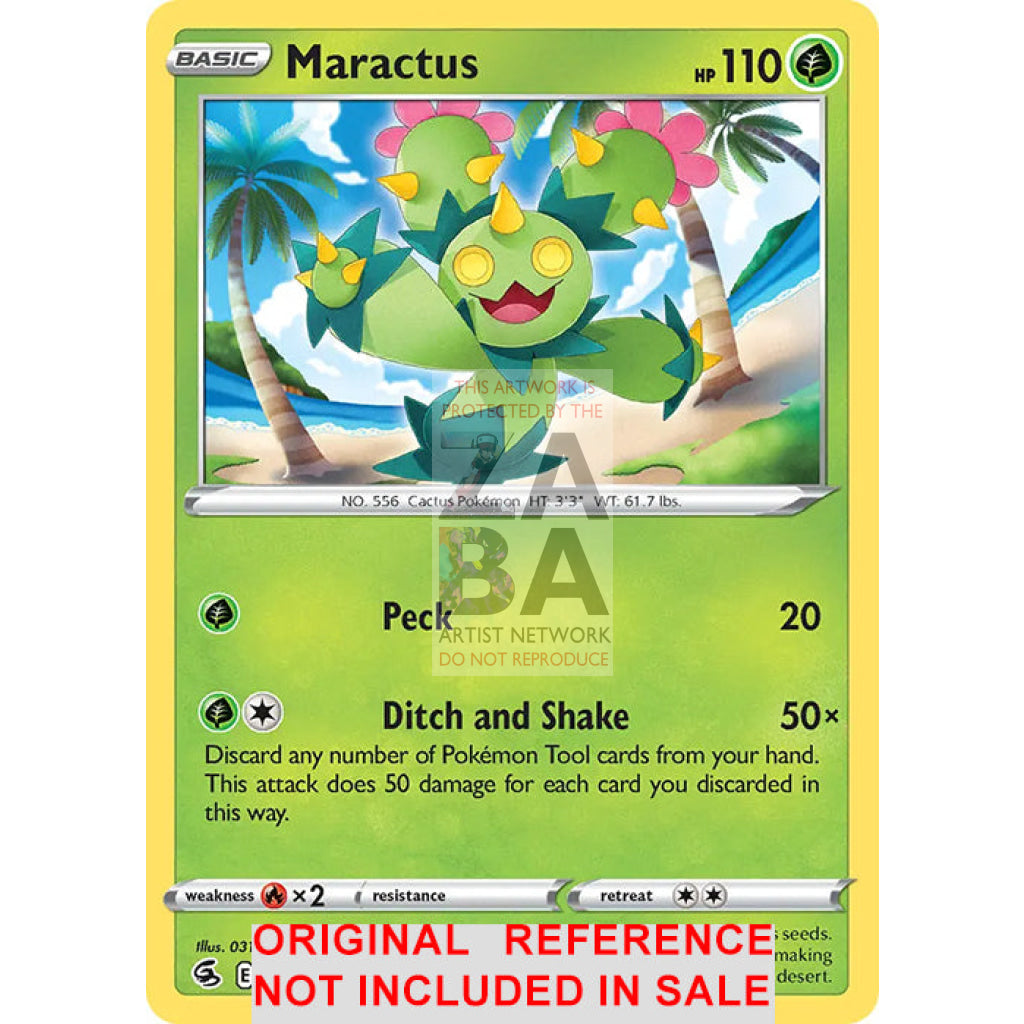 Maractus 012/264 Fusion Strike Extended Art Custom Pokemon Card