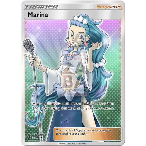 Marina (Trainer) Custom Pokemon Card Silver Holographic