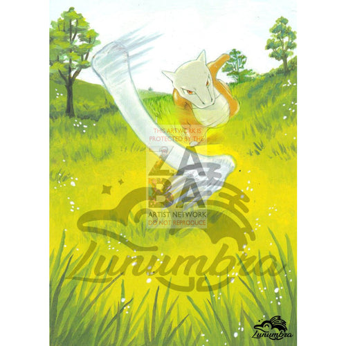 Marowak 39/64 Jungle Set Extended Art Custom Pokemon Card Textless Silver Holographic
