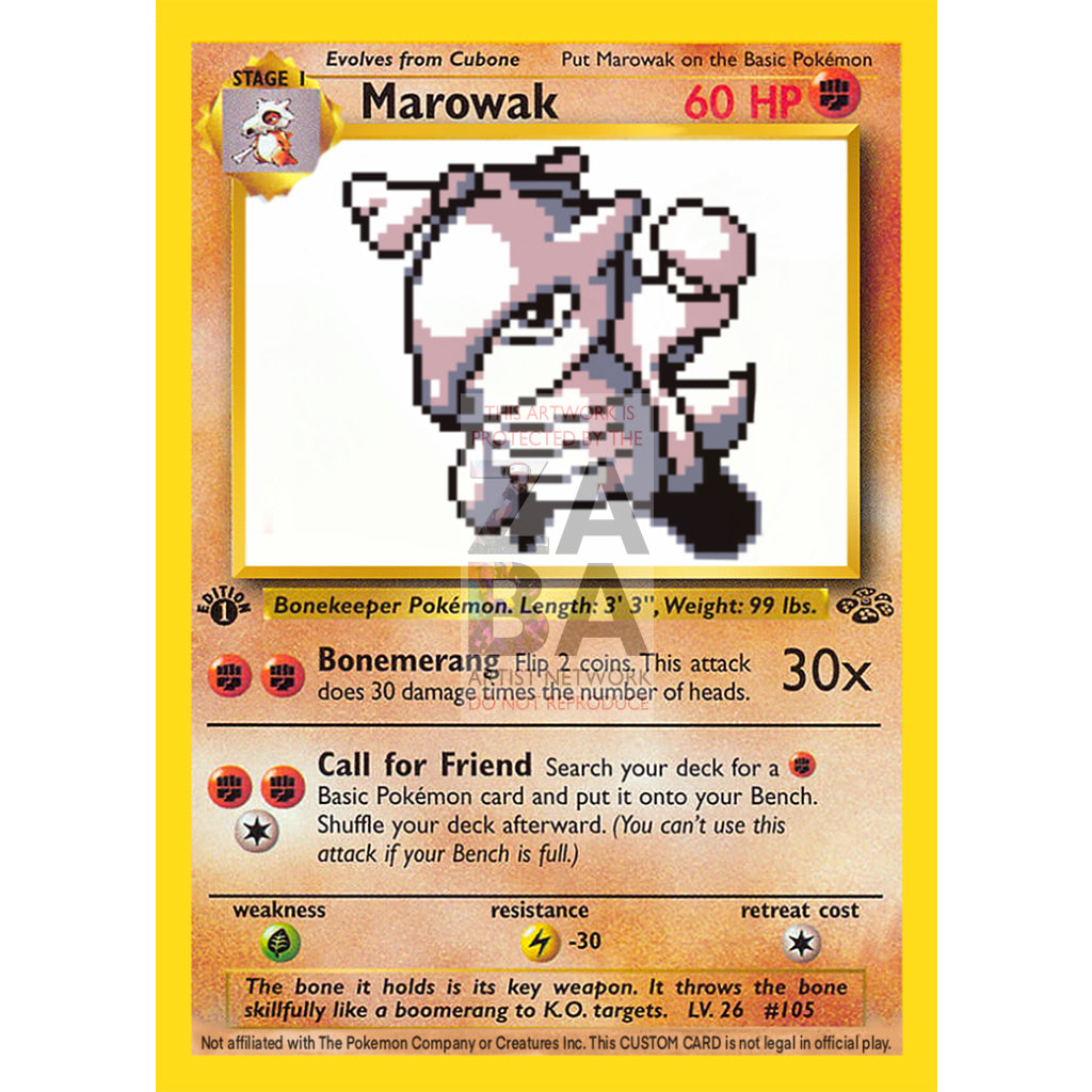Marowak Game Sprite Custom Pokemon Card - ZabaTV