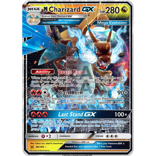 Mega Charizard Gx Custom Pokemon Card