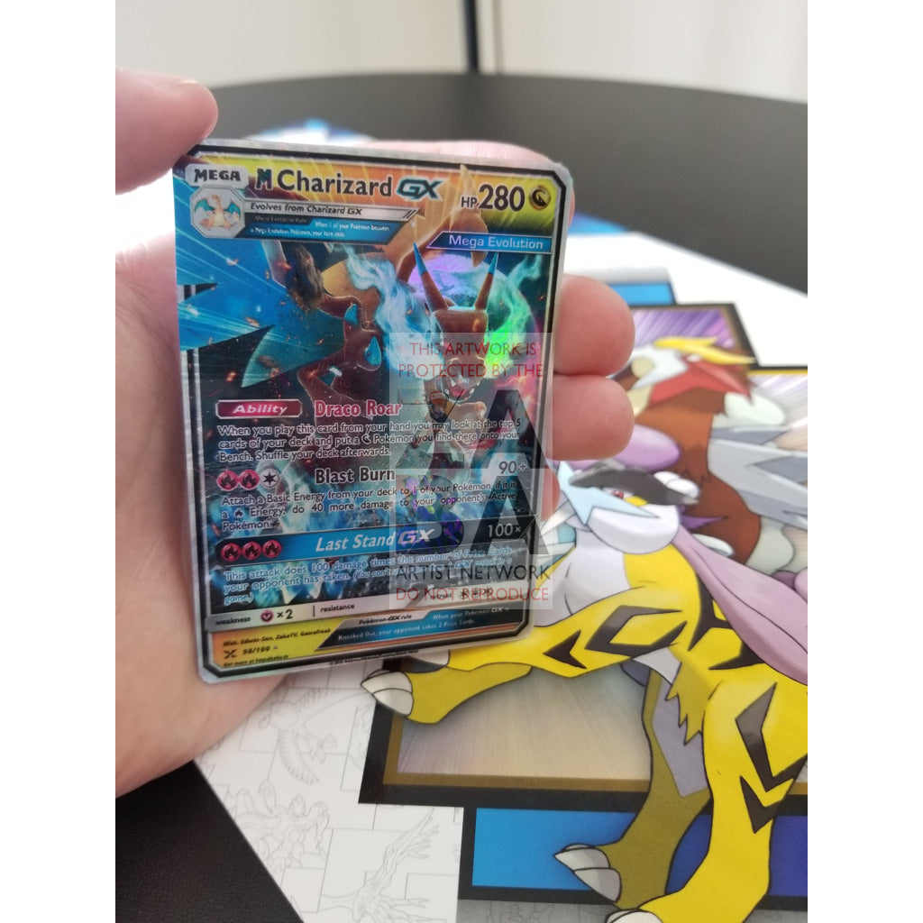 Mega Charizard GX Custom Pokemon Card - ZabaTV