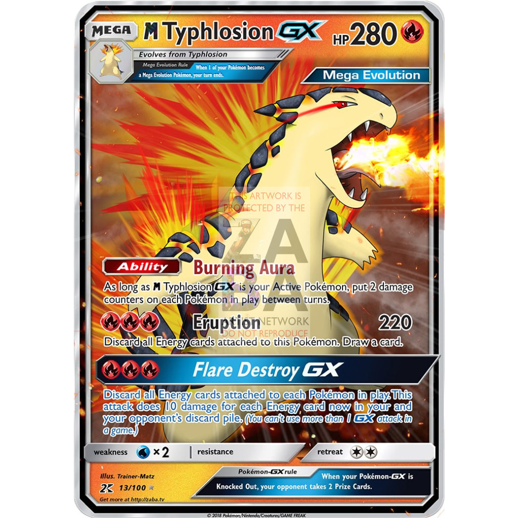 Mega Typhlosion GX Custom Pokemon Card - ZabaTV