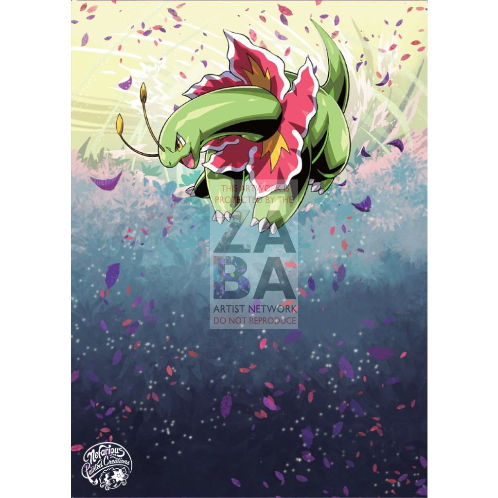 Meganium 8/214 Lost Thunder Extended Art Custom Pokemon Card Silver Holo