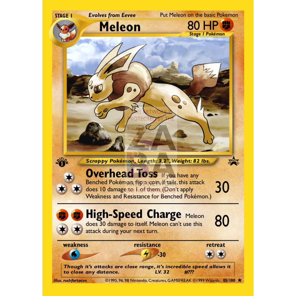 Meleon (Eeveelution) Custom Pokemon Card Retro Template