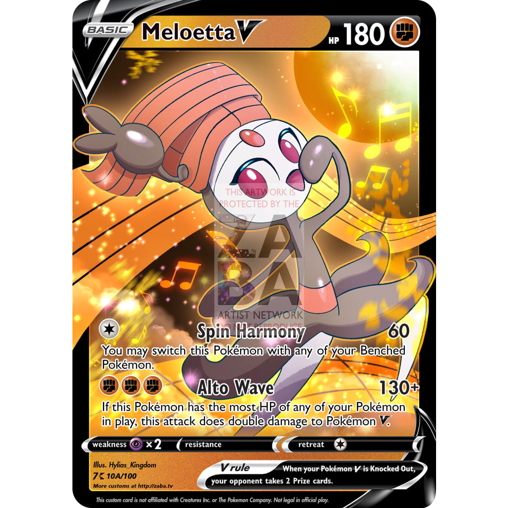 Meloetta V Custom Pokemon Card - ZabaTV