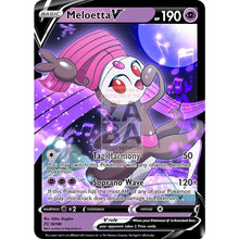 Meloetta V Custom Pokemon Card Silver Foil / With Text Psychic (Purple)