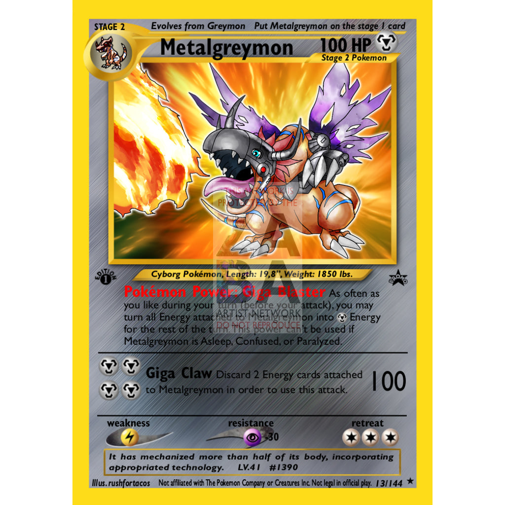 Metalgreymon As A Pokemon Card Custom