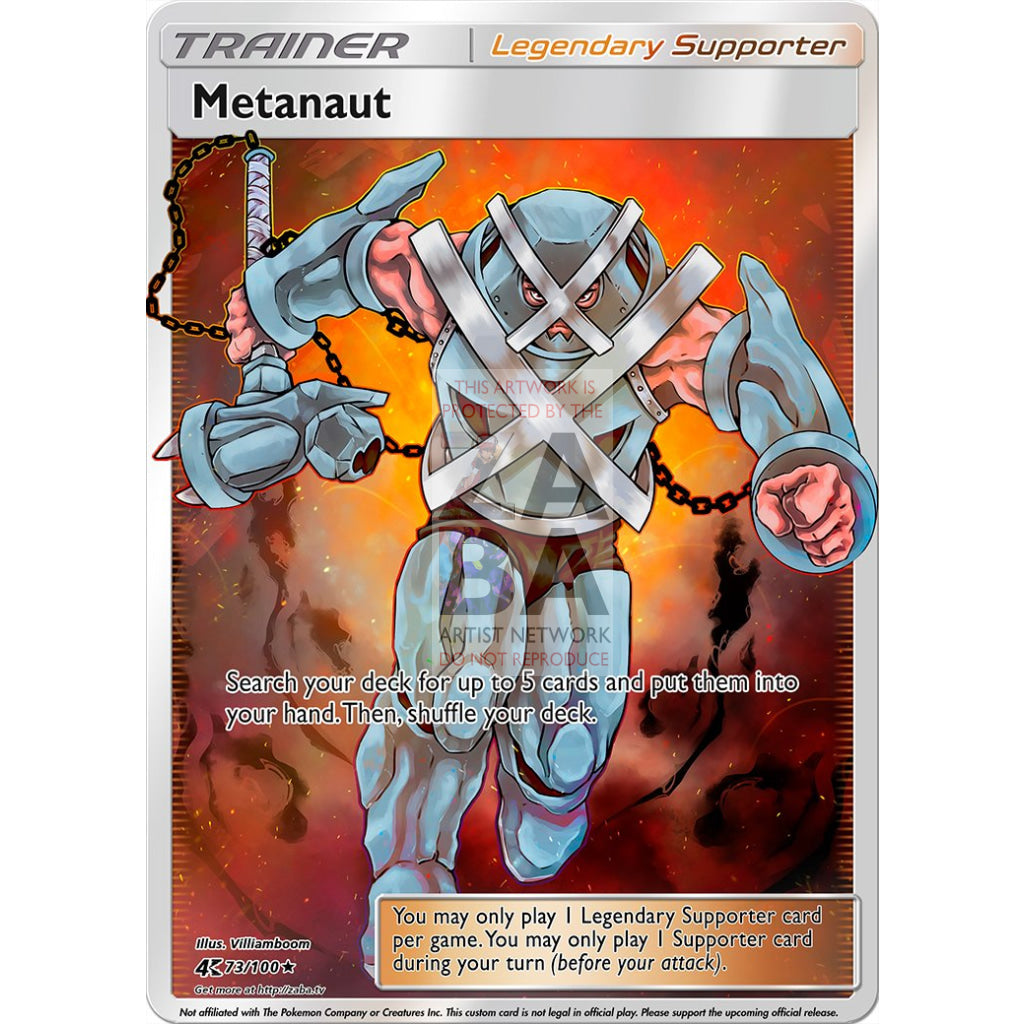 Metanaut (Legendary Trainer) Custom Pokemon Card Silver Foil