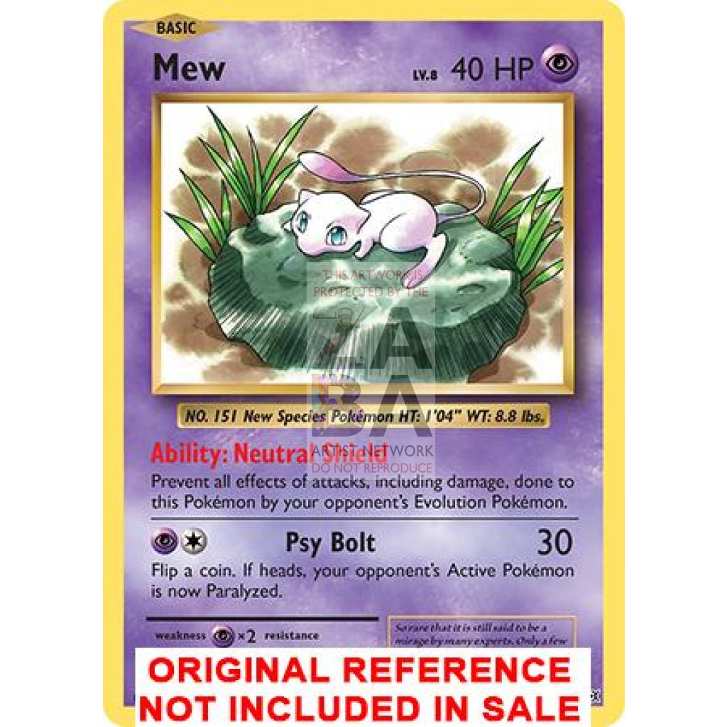 Mew 53/108 Evolutions Extended Art Custom Pokemon Card