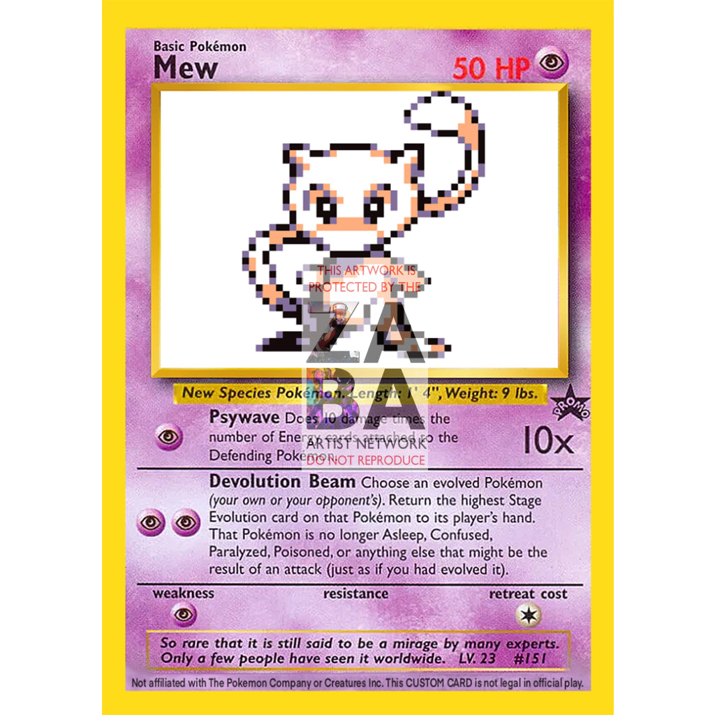 Mew Game Sprite Custom Pokemon Card - ZabaTV