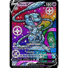 Mew V Stained-Glass Custom Pokemon Card Shining / Silver Foil