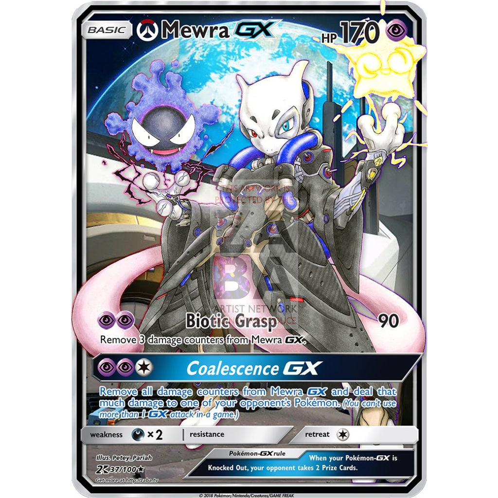 Mewra GX (Mewtwo + Moira) Custom Overwatch + Pokemon Card - ZabaTV