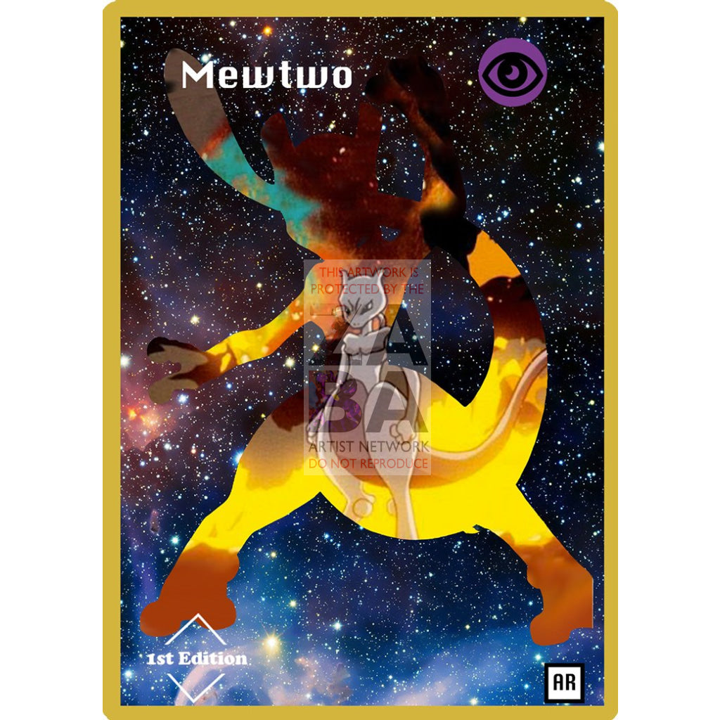 Mewtwo Anime Silhouette (Drewzcustomcards) - Custom Pokemon Card