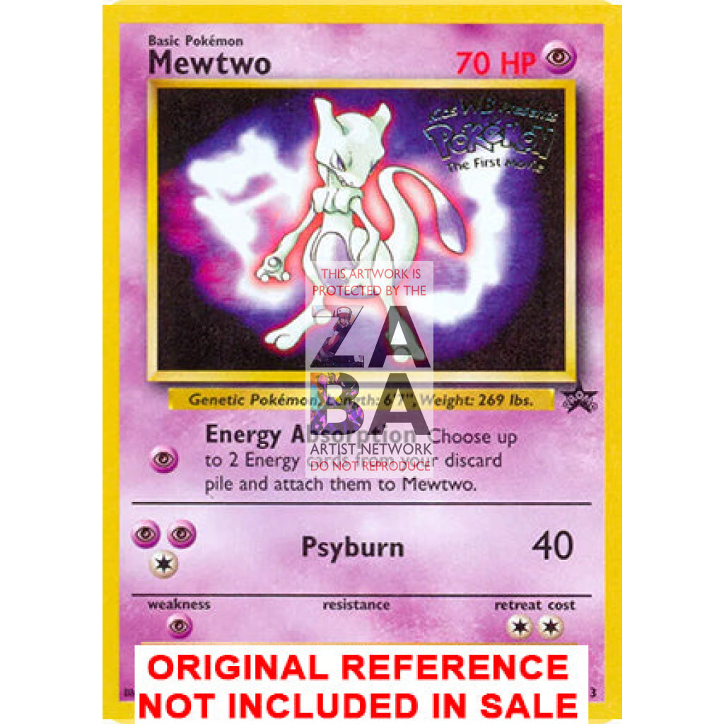 Mewtwo Black Star Promo 3 Extended Art Custom Pokemon Card - ZabaTV