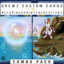 Mewtwo Black Star Promo 3 Extended Art - Custom Pokemon Card Combo Pack