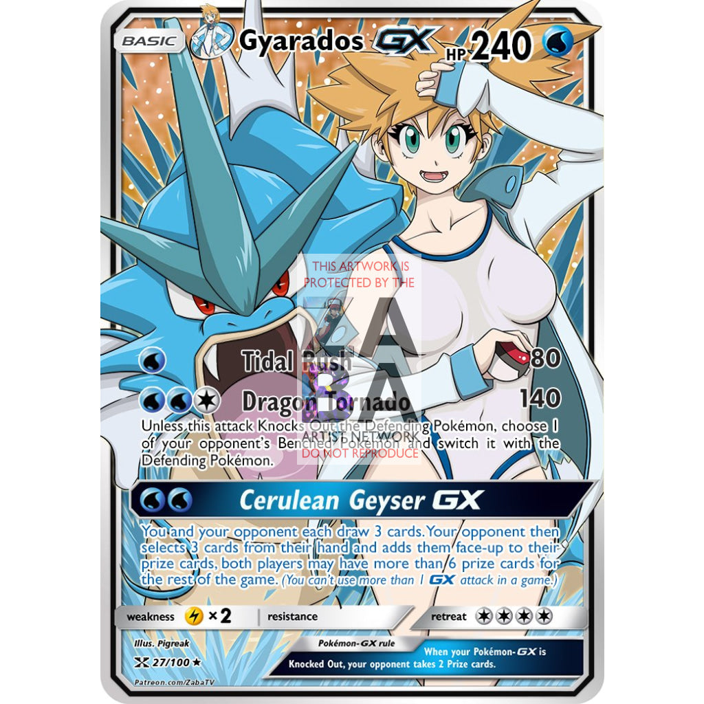 Misty's Gyarados Custom Pokemon Card - ZabaTV