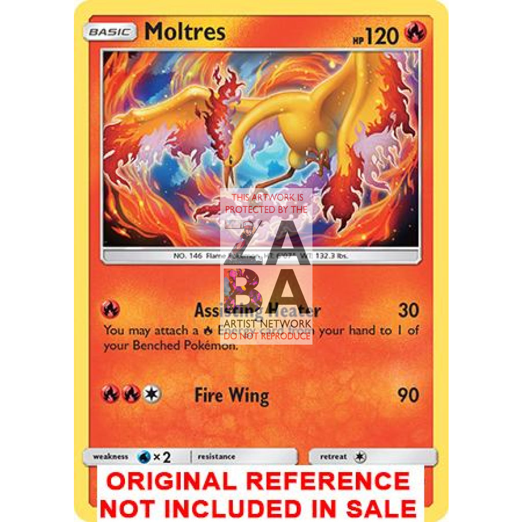 Moltres 38/214 Lost Thunder Extended Art Custom Pokemon Card - ZabaTV